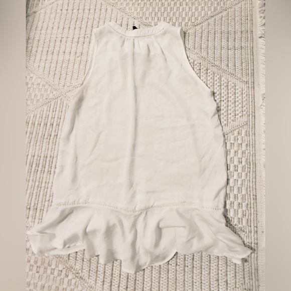 Joe's Jeans Ivory Sleeveless Ruffle Blouse - Picture 4 of 7